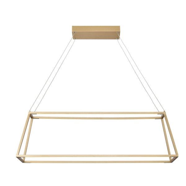 Minimalist 36'' Wide Integrated LED Linear Chandelier - Soft Gold