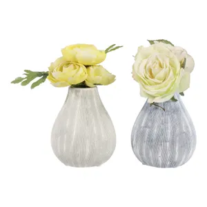 HARKENTON SET OF 2 BLUE VASES 5 (IN) 3