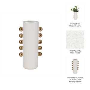 GARSONHAM WHITE VASE 16 (IN) 11