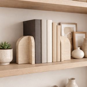 NORMAWORTH SET OF 2 TAN BOOKENDS 6 (IN) 10