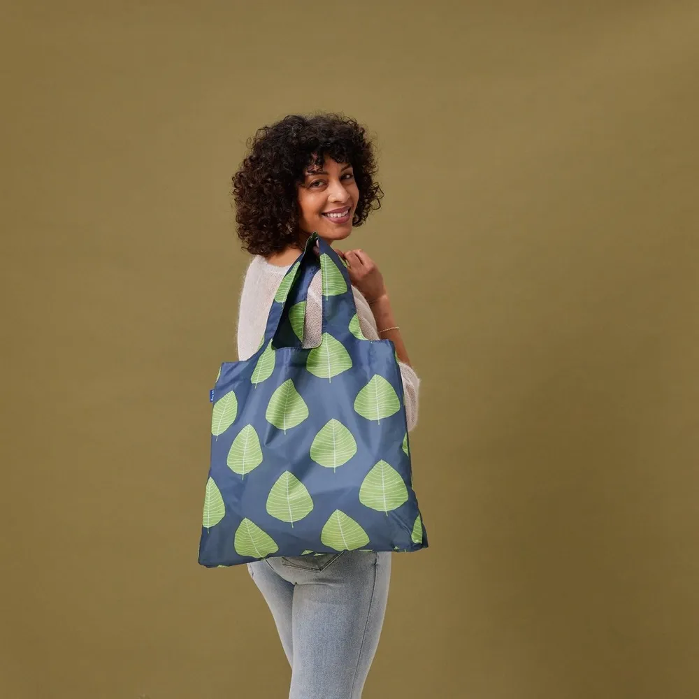 Aspen Leaves blu Reusable Shopping Bag