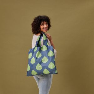 Aspen Leaves blu Reusable Shopping Bag 3