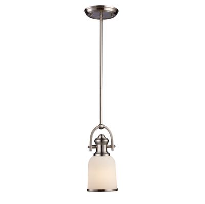 Brooksdale 5″ Wide 1-Light Mini Pendant - Satin Nickel