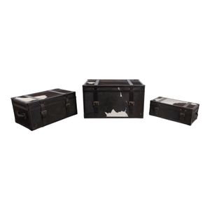 DECLANMOOR SET OF 3 BLACK TRUNK 15 (IN) 5