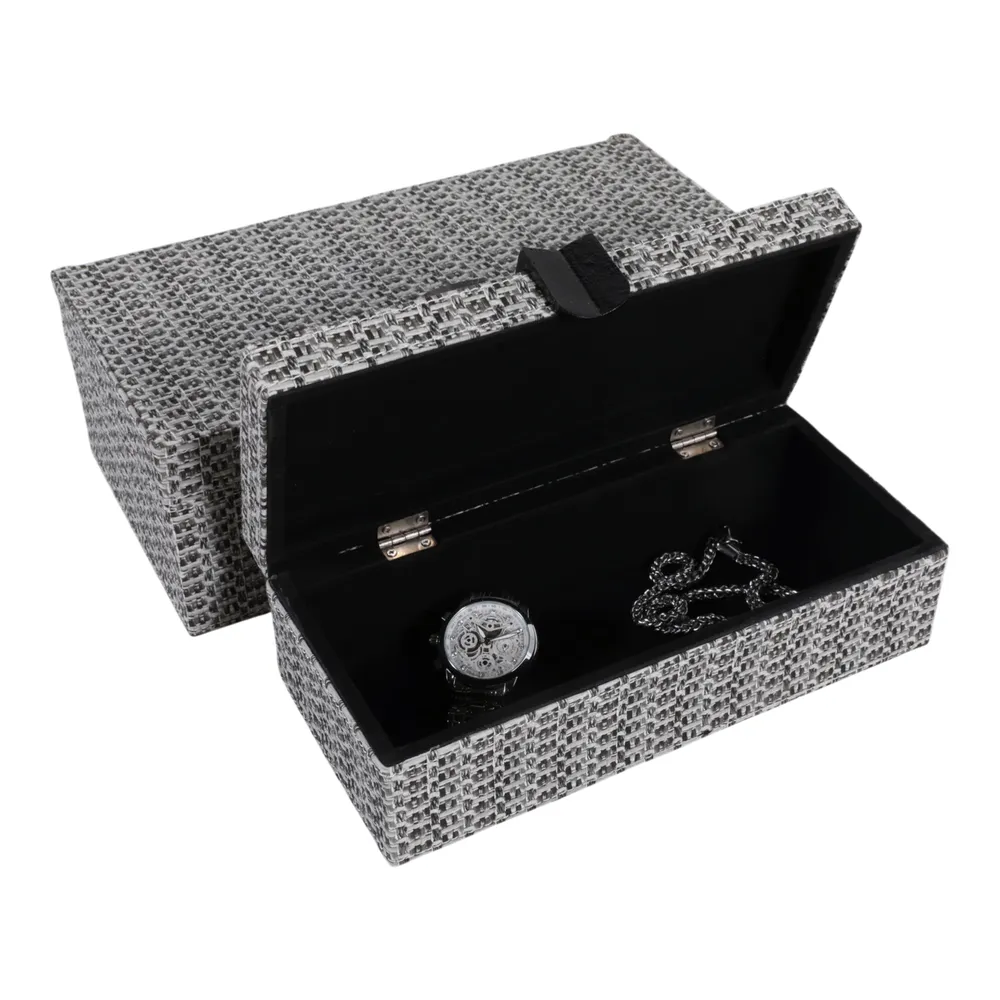 BECKETTLAKE SET OF 2 BLACK BOXES 5 (IN)