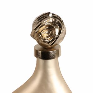 BAKERSHAW GOLD GLASS VASE 18 (IN) 7