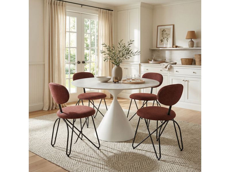 Novi Dining Chair Maroon Brown 12