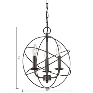 Williamsport 13'' Wide 3-Light Chandelier - Oil Rubbed Bronze 2