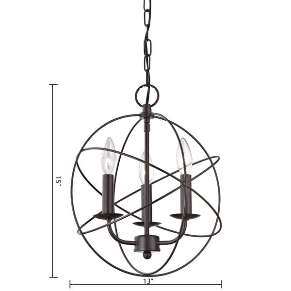 Williamsport 13'' Wide 3-Light Chandelier - Oil Rubbed Bronze