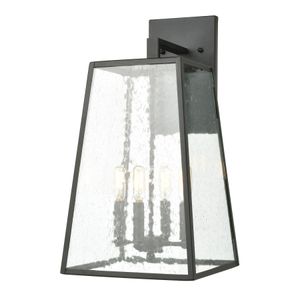 Meditterano 22'' High 4-Light Outdoor Sconce - Matte Black 1