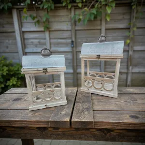 Medallion Lantern Set Of 2 19in and 15in 2