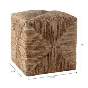 ERINWELL BROWN OTTOMAN 18 (IN) 9