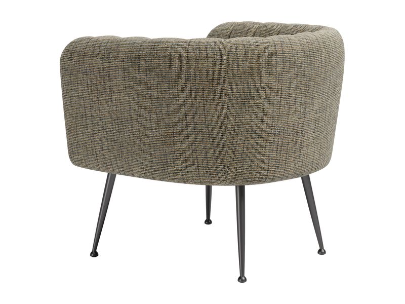 Deco Accent Chair Green Tweed 6