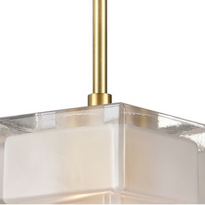 Ice Blocks 6'' Wide 1-Light Mini Pendant - Satin Brass 3