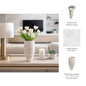 RIDLEYLAKE TAN VASE 14 (IN) 10