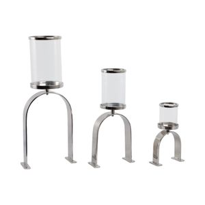 FLYNN SET OF 3 SILVER CANDLE HOLDER 22 (IN) 3