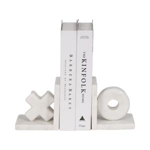 HASTINGSPORT SET OF 2 WHITE BOOKENDS 5 (IN) 3