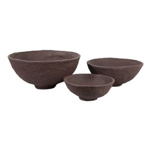 BECKLEY SET OF 3 BROWN BOWLS 10 (IN) 1