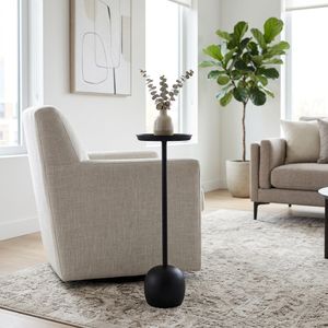 ELDREDCLIFF BLACK ACCENT TABLE 25 (IN) 2