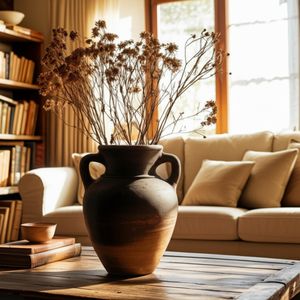 CARLINROSE BROWN VASE 10 (IN) 11