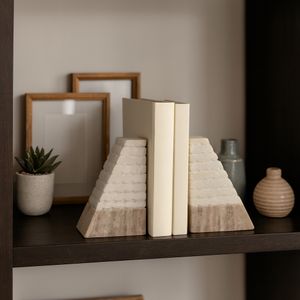PARKWORTH SET OF 2 WHITE BOOKENDS 6 (IN) 11