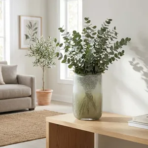 CASPERGROVE GREEN GLASS VASE 10 (IN) 2