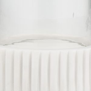 MARBLE, 11"H HURRICANE HOLDER, WHITE KD 6