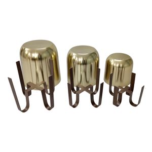 TRENTONDALE SET OF 3 GOLD PLANTER 15 (IN) 5