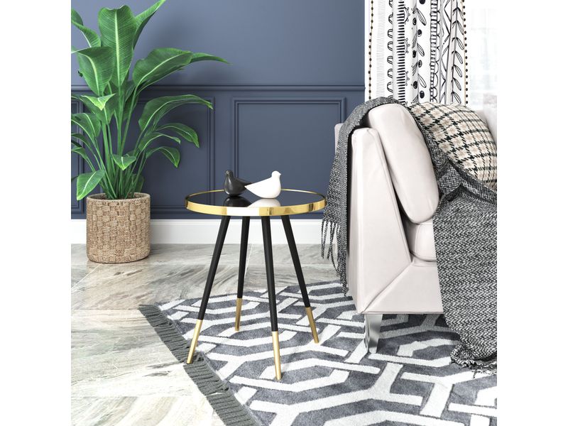 Particle Side Table Gold & Black 2