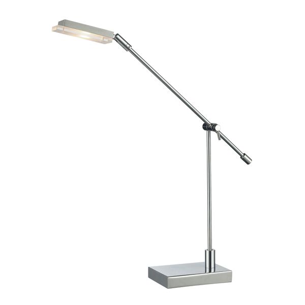 Bibliotheque 26'' High 1-Light Desk Lamp - Polished Chrome