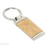 BAMBOO & CHROME KEYCHAIN - FOOT 1