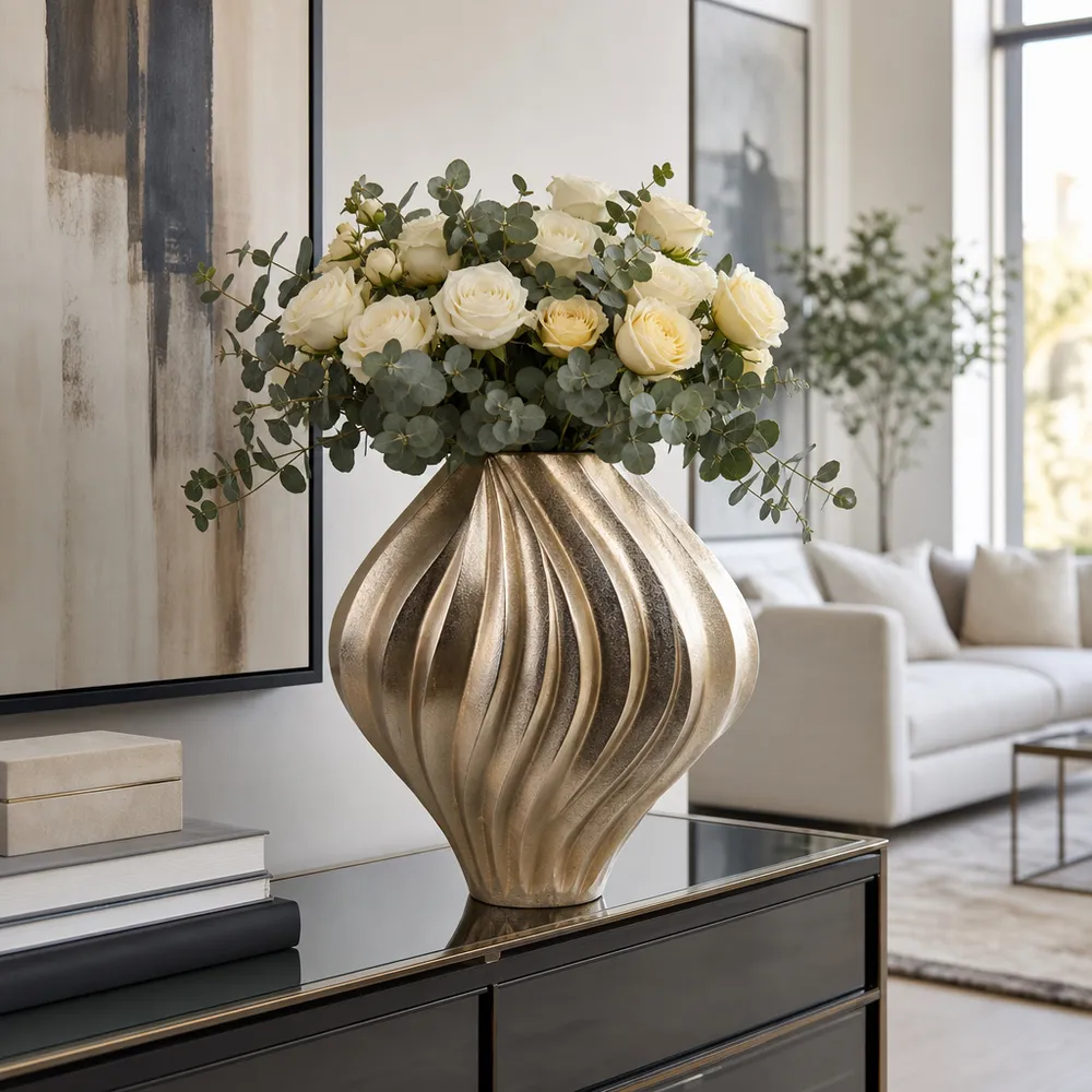 HAXTON GOLD VASE 18 (IN)