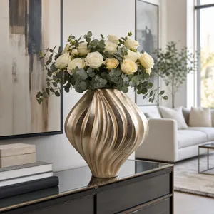HAXTON GOLD VASE 18 (IN) 11