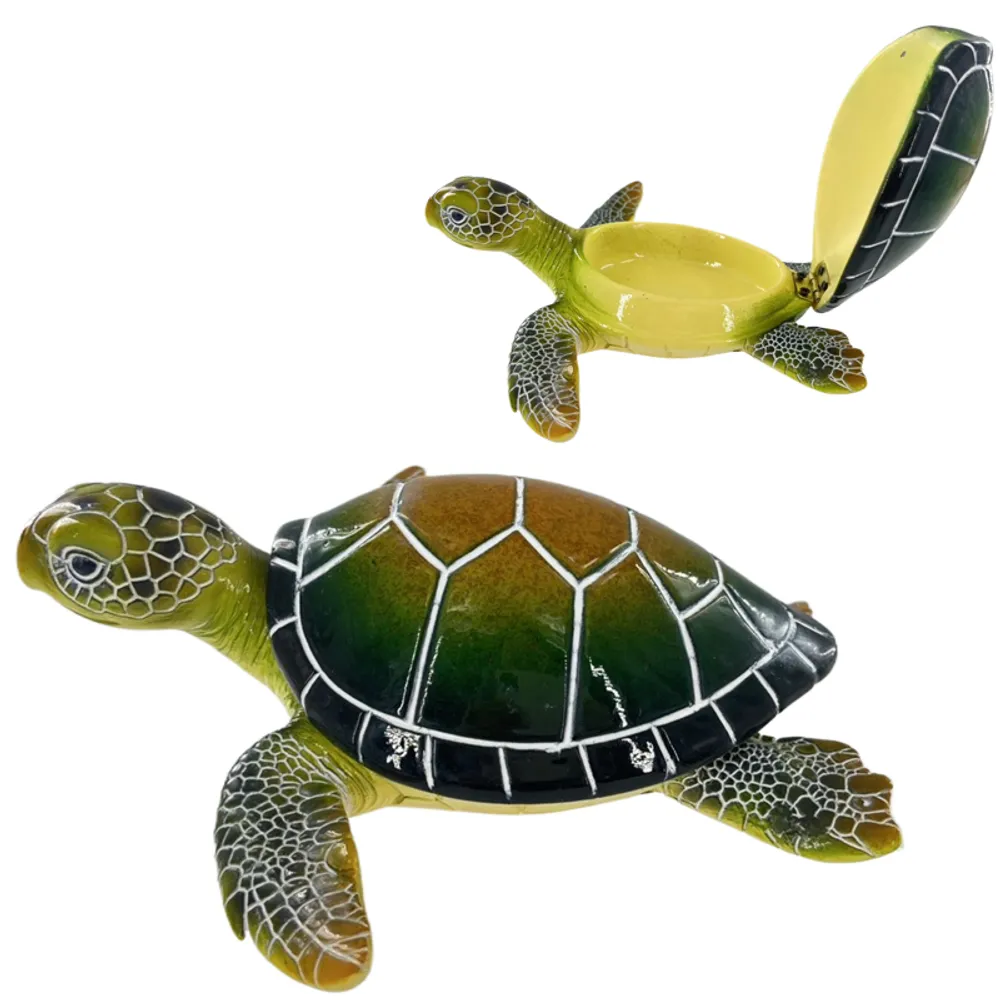6-1/2" GREEN TURTLE KEY BOX