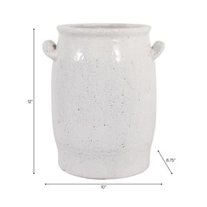 ZANE WHITE VASE 12 (IN) 10