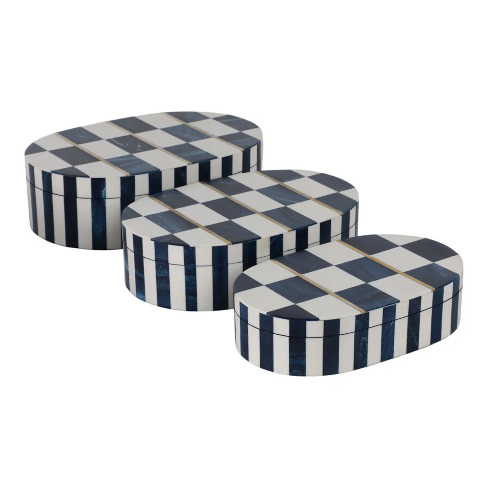 FALLONFORD SET OF 3 WHITE BOXES 4 (IN)