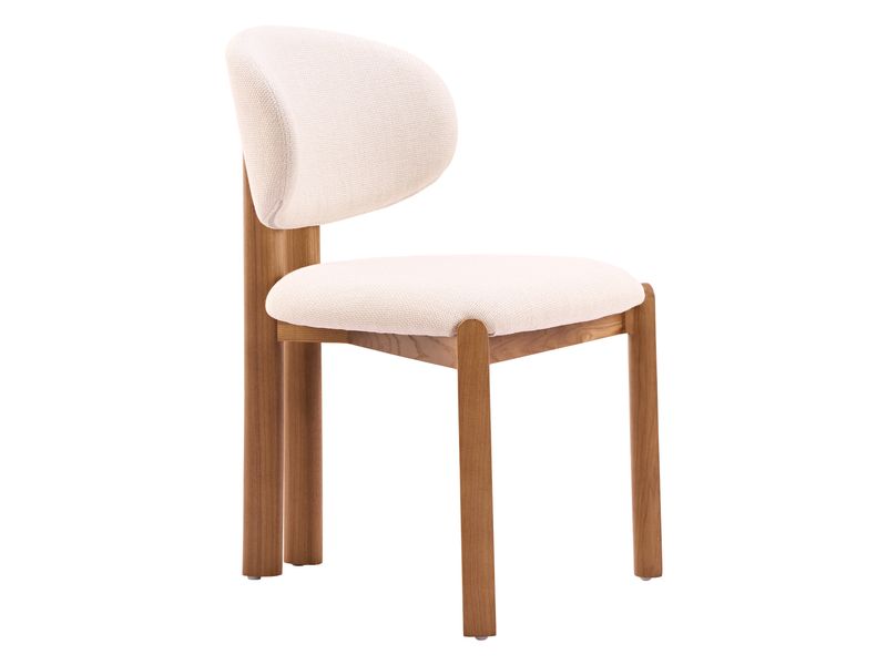 Rosetta Dining Chair Beige & Walnut 7