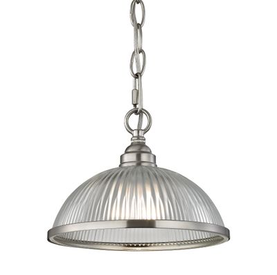 Liberty Park 9″ Wide 1-Light Mini Pendant - Brushed Nickel