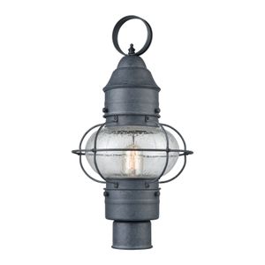 Onion 19'' High 1-Light Outdoor Post Light - Aged Zinc 1