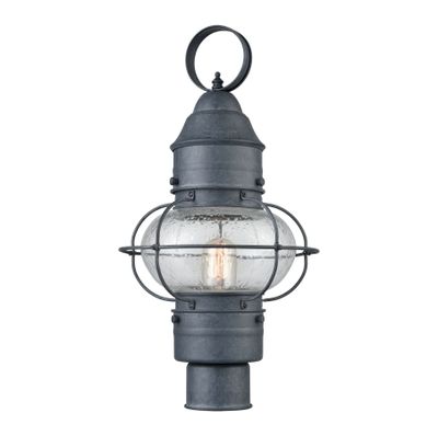 Onion 19″ High 1-Light Outdoor Post Light - Aged Zinc