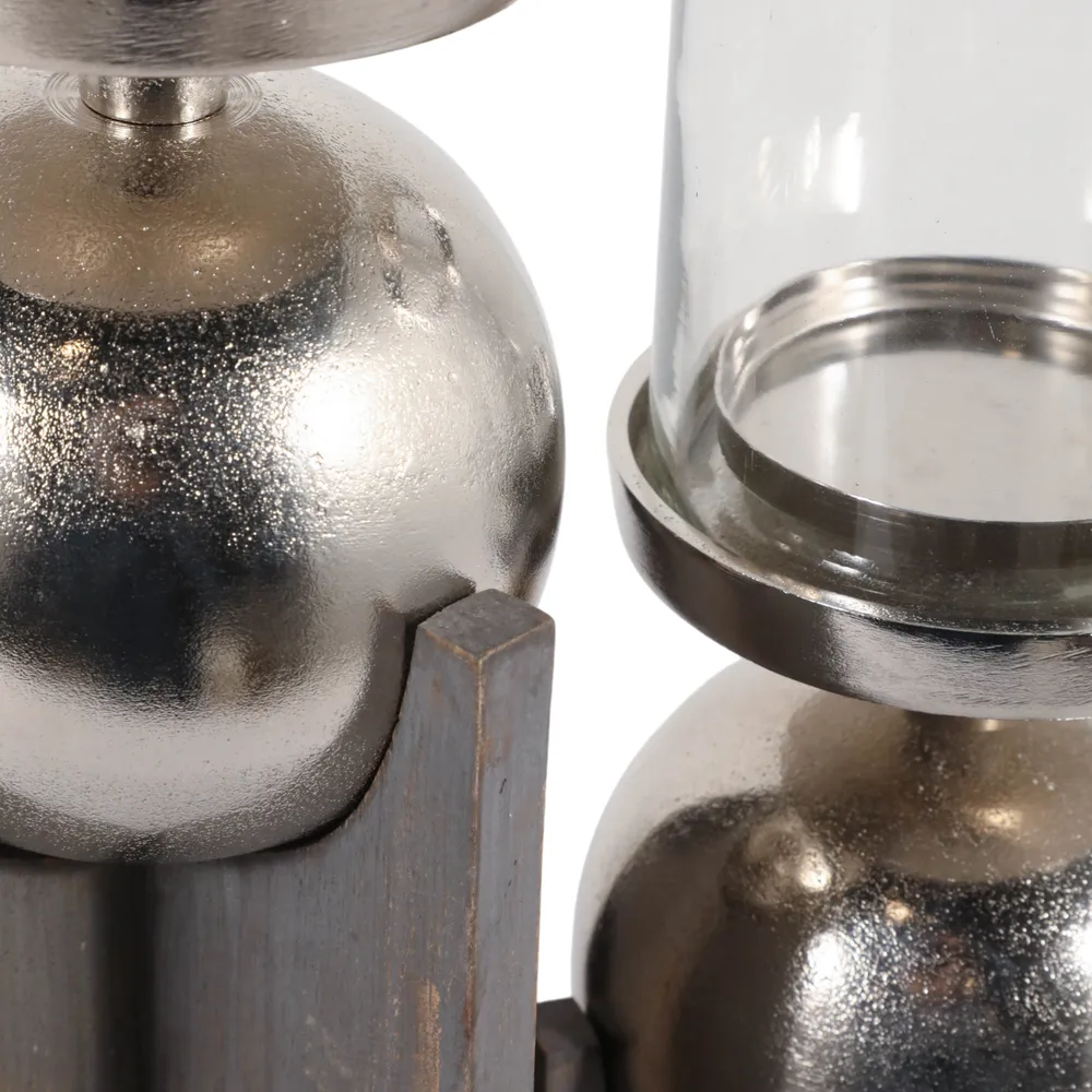 HAVENWORTH SET OF 2 GRAY CANDLE HOLDER 19 (IN)
