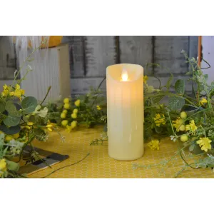 Cream Drip Timered Moving Flame Votive 2x6in 3