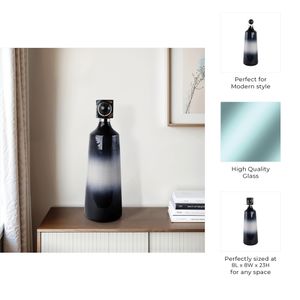 HADLEYHAM BLUE GLASS VASE 23 (IN) 10