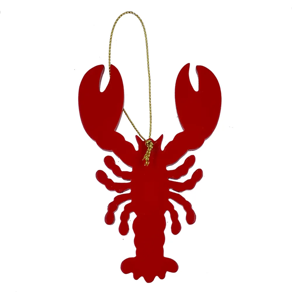 4-1/4" RED LOBSTER  ORNAMENT