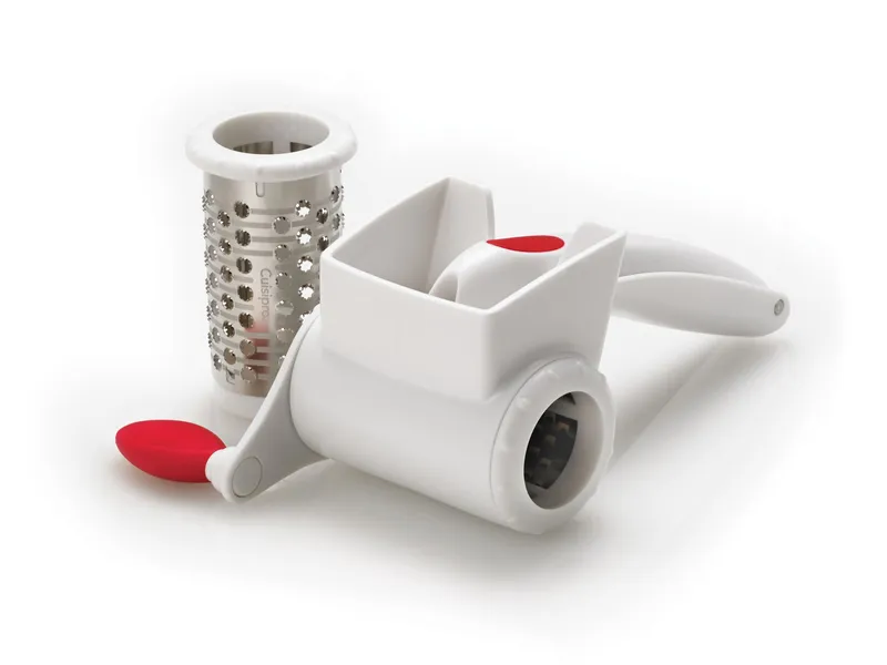 CUISIPRO Rotary Grater, 2-Drum Set, SGT, 7"/17.8cm, White 1