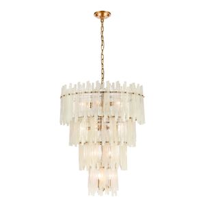 Brinicle 26'' Wide 18-Light Chandelier - Aged Brass 1