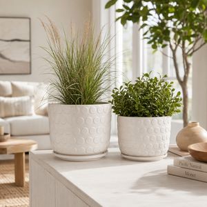 FIONAOAK SET OF 2 IVORY PLANTER 10 (IN) 10