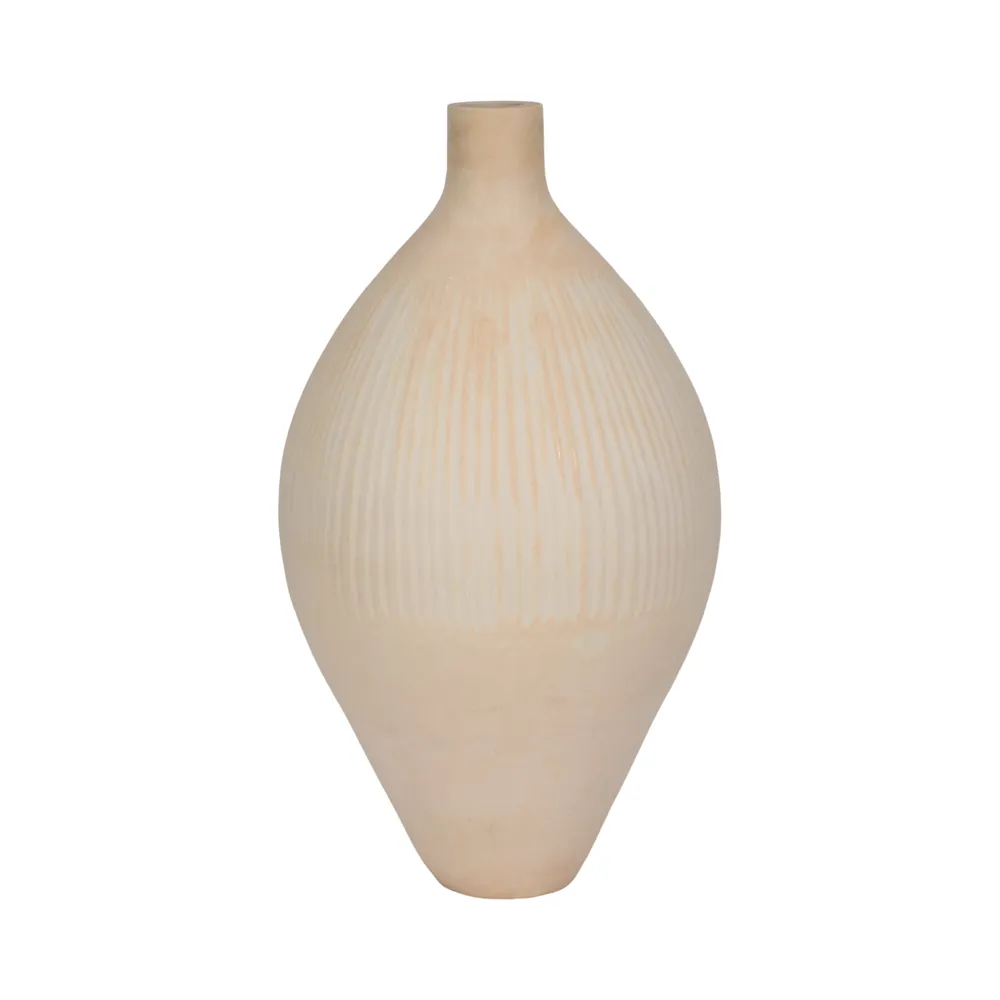 DRAKE IVORY GLASS VASE 19 (IN)