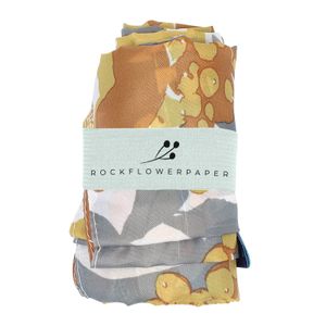 Icelandic Poppies Gold blu Reusable Shopping Bag 5