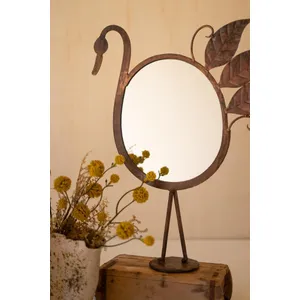 Forged-Iron Bird Tabletop Mirror 2